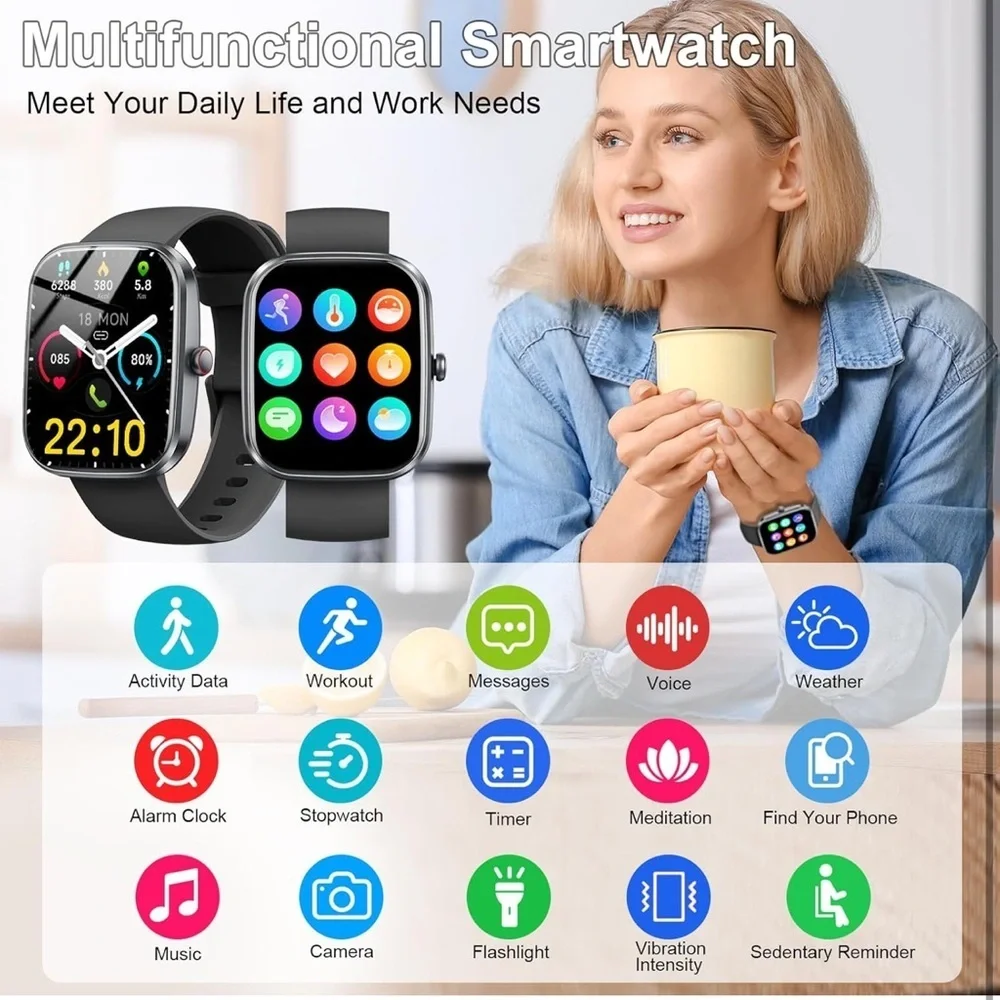 Smartwatch for Men Women (Answer/Make Call), Fitness Tracker